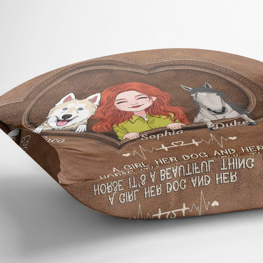 What A Beautiful Thing - Personalized Horse Throw Pillow