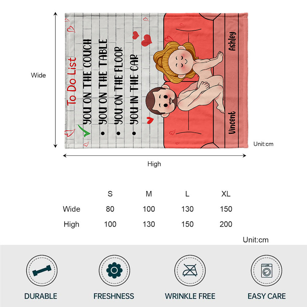 To Do List - Personalized Couple Blanket