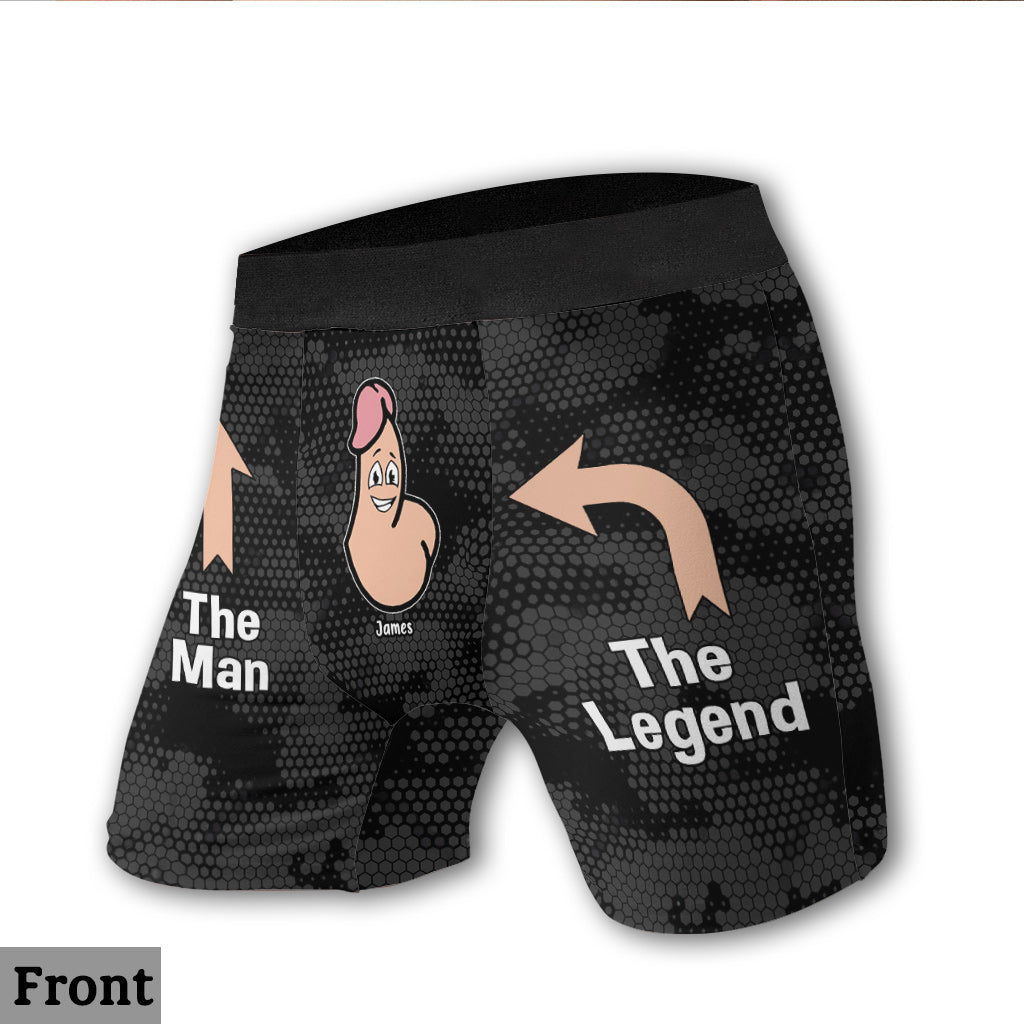 The Man The Legend - Personalized Couple Men Boxer Briefs