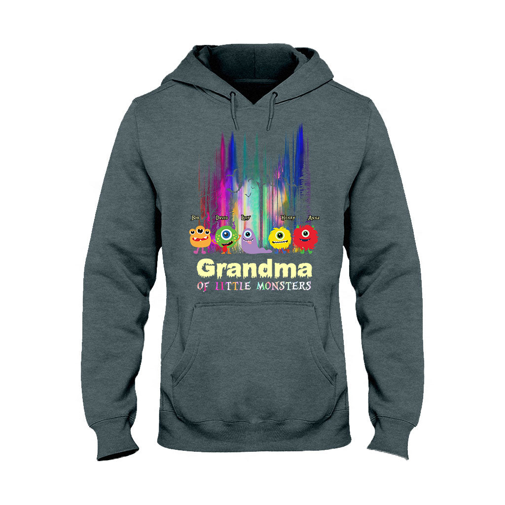 Grandma Of Little Monsters - Personalized Grandma T-shirt And Hoodie