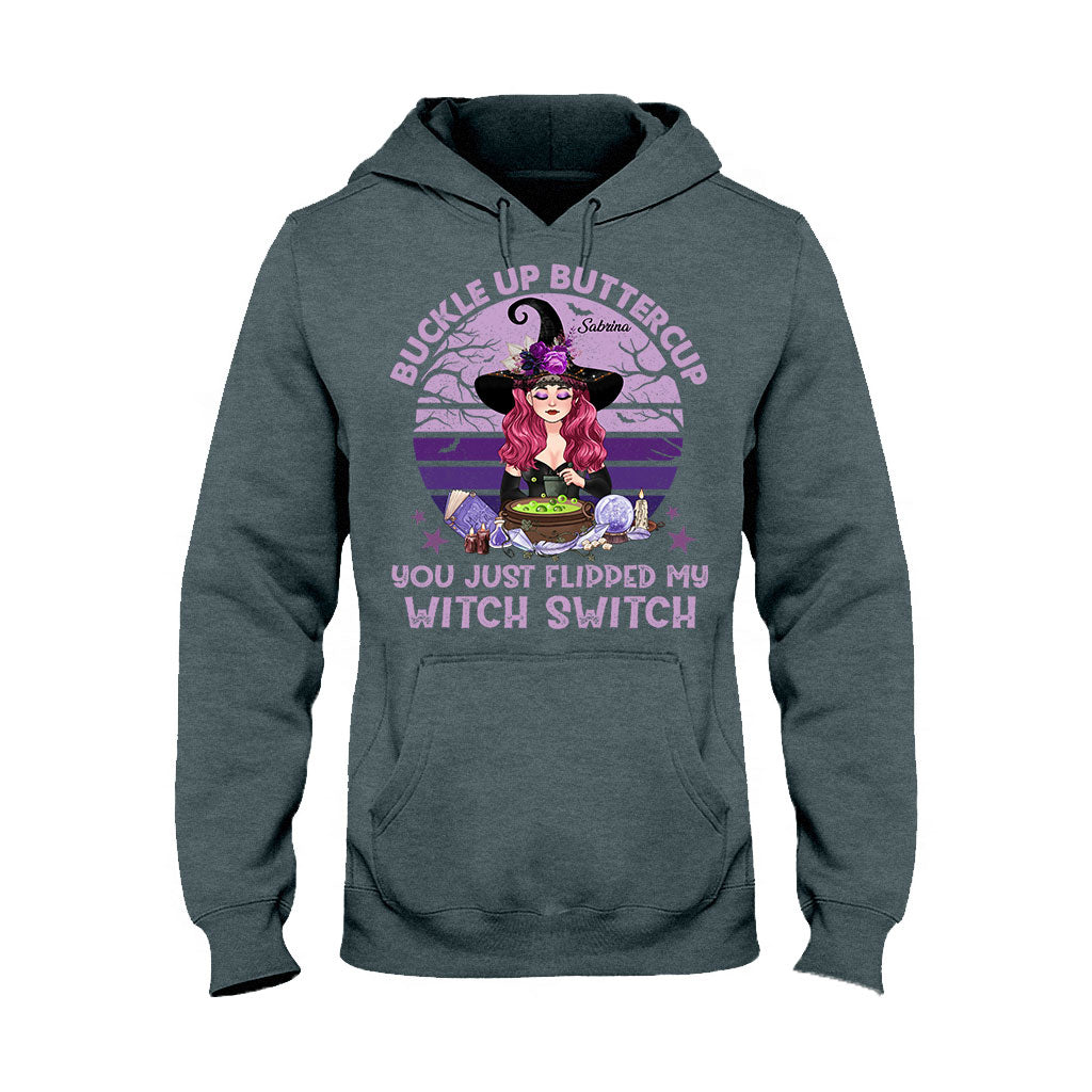 Buckle Up Buttercup - Personalized Witch T-shirt & Hoodie