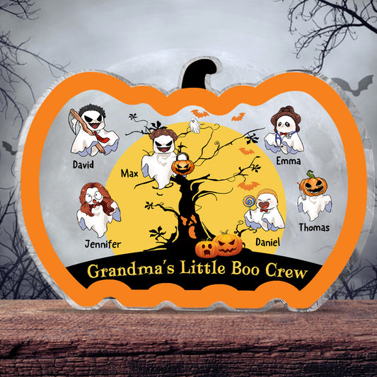 Grandma's Little Boo Crew - Personalized Grandma Custom Shaped Acrylic Plaque