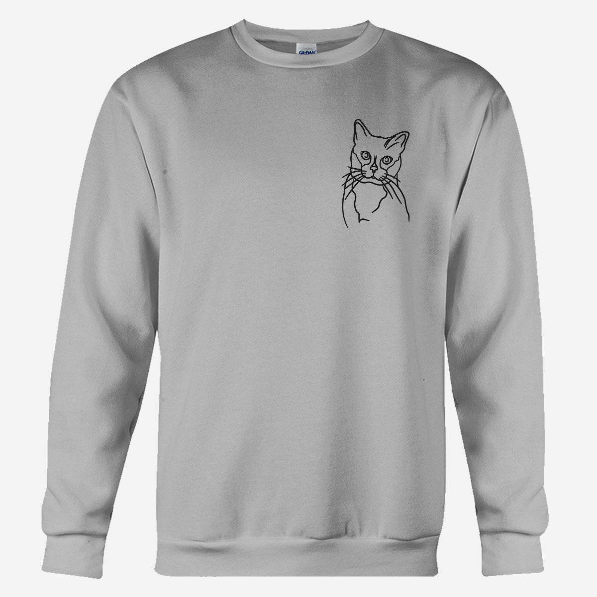 Custom Line Art - Personalized Cat Embroidered Sweater