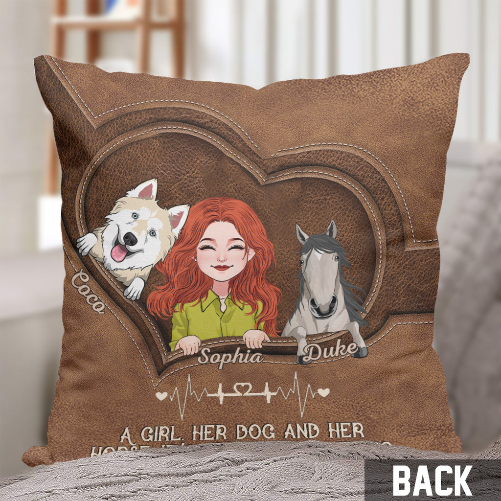 What A Beautiful Thing - Personalized Horse Throw Pillow