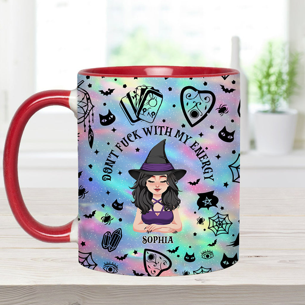 Don't F With My Energy - Personalized Witch Accent Mug