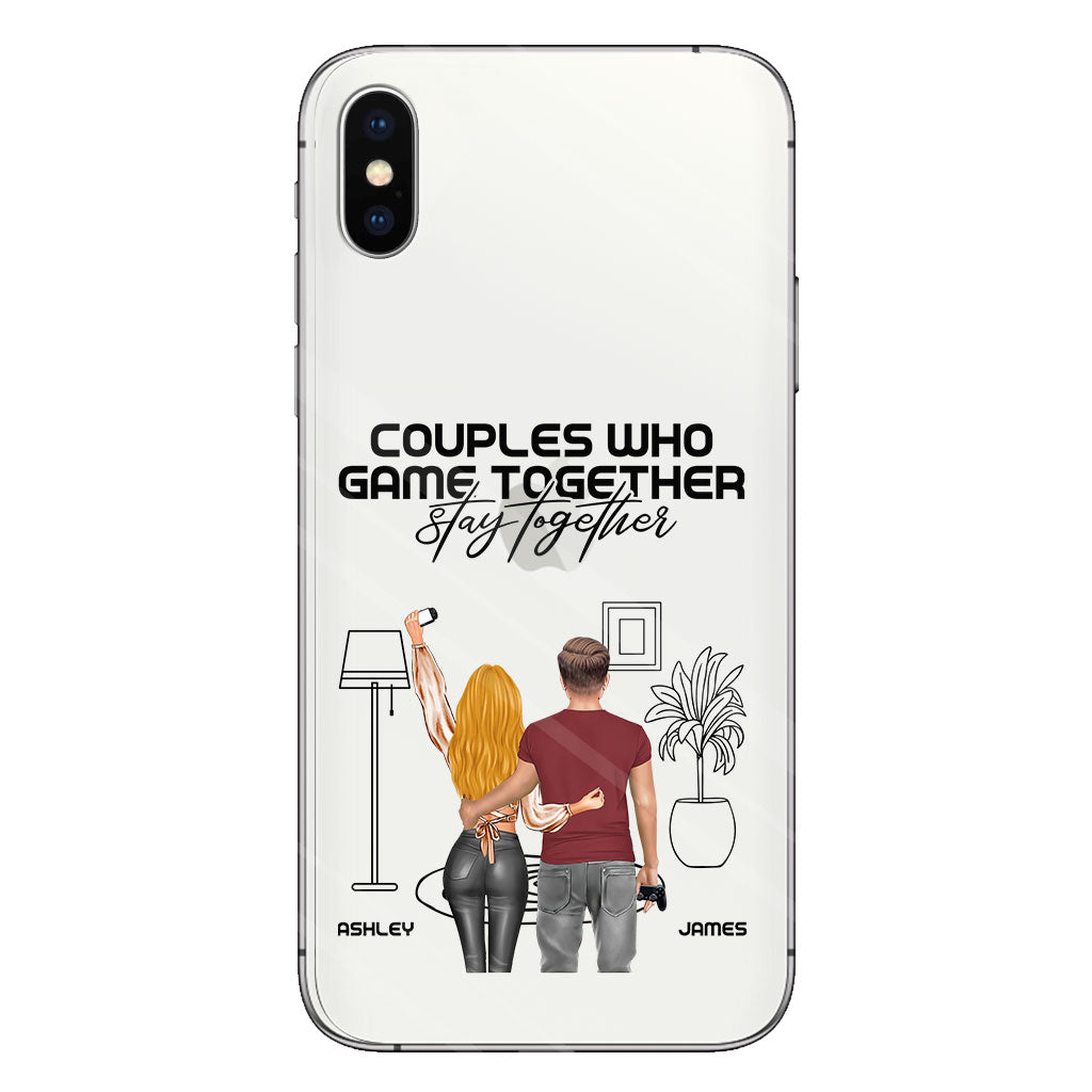 Couples Who Game Together Stay Together - Personalized Video Game Clear Phone Case