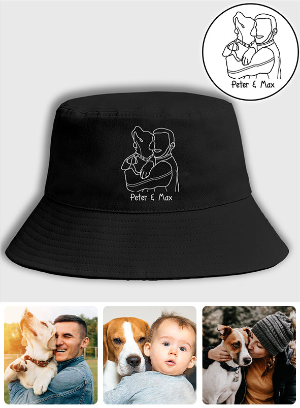 Custom Photo - Personalized Dog Embroidered Bucket Hat
