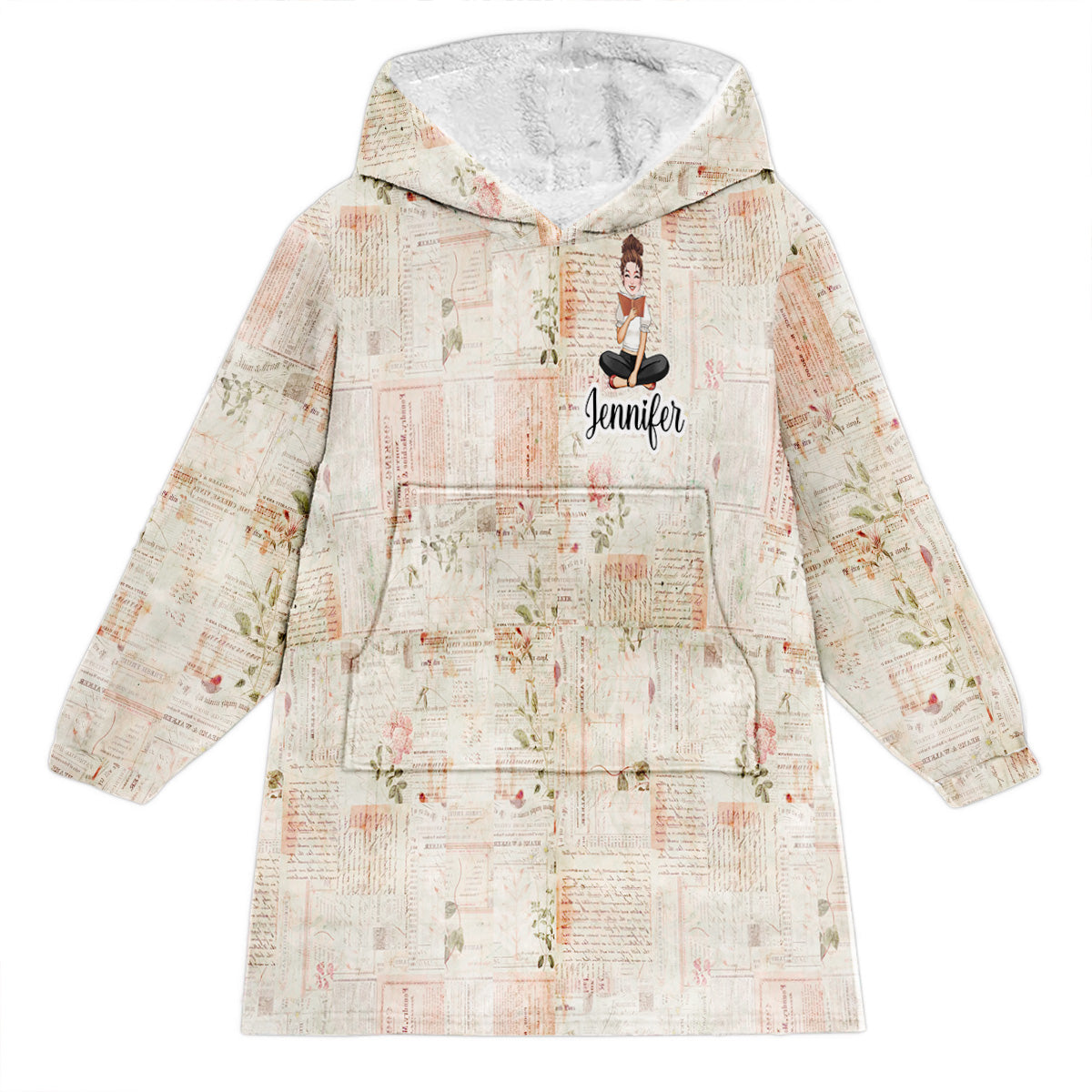 Just One More Chapter - Personalized Book Blanket Hoodie