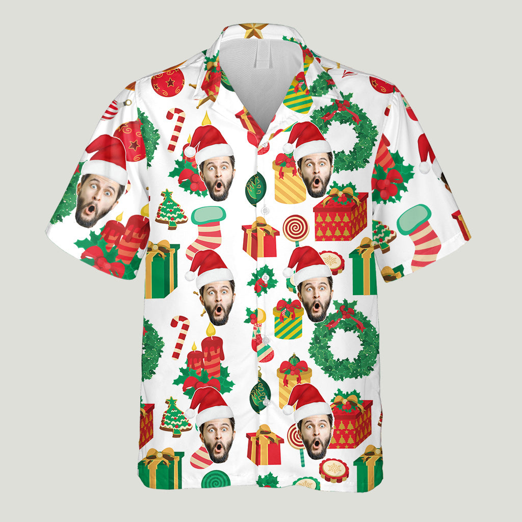 Custom Face Christmas - Personalized Hawaiian Shirt