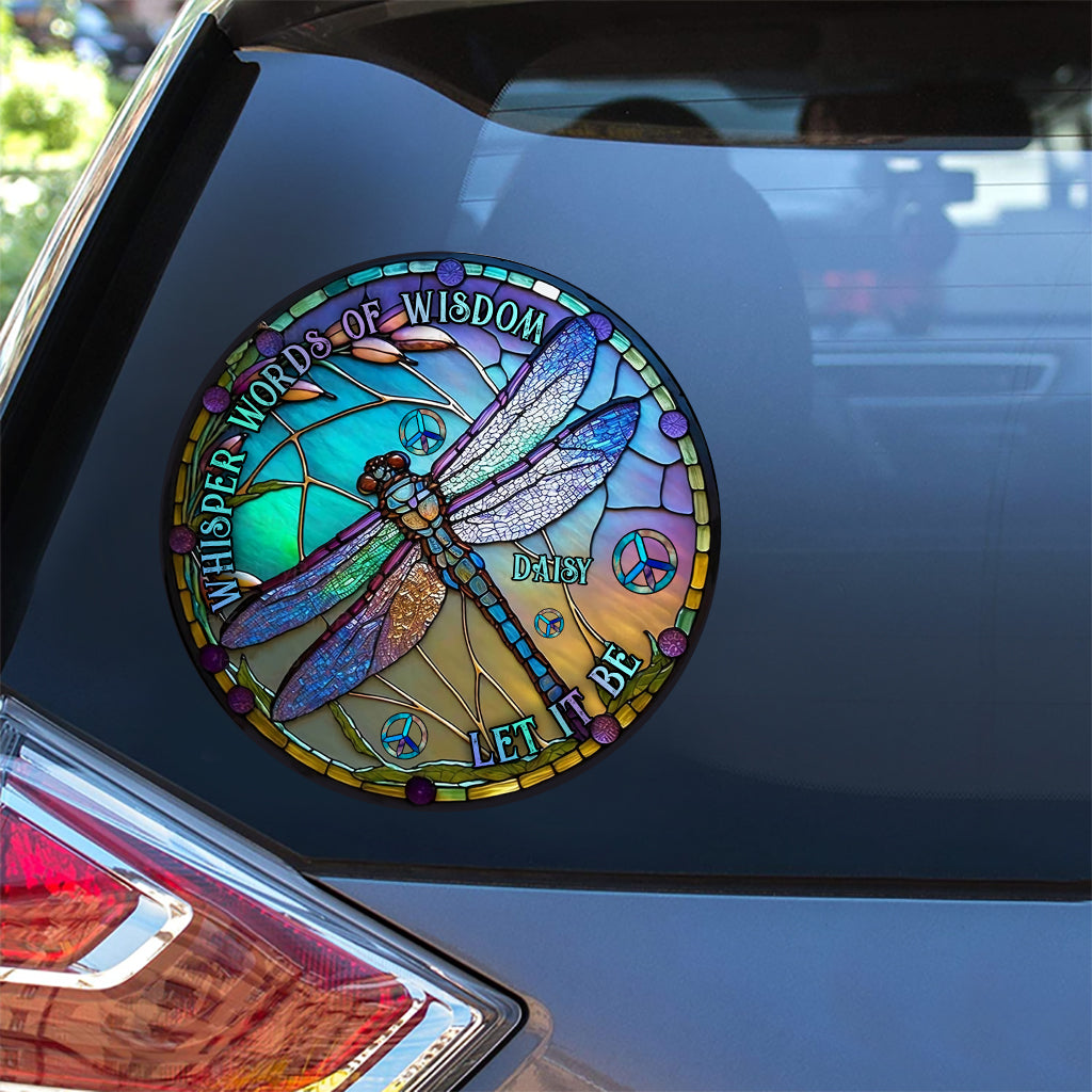 Whisper Words Of Wisdom Let It Be - Personalized Hippie Decal Die Cut