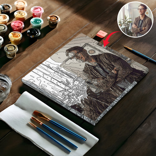 Custom Photo - Personalized Uncle Paint By Numbers Kit