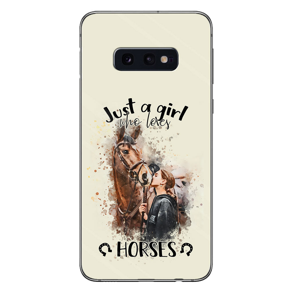 Just A Girl Who Loves Horses - Personalized Horse Phone Case