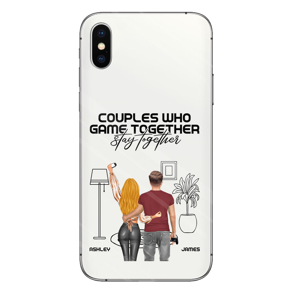 Couples Who Game Together Stay Together - Personalized Video Game Clear Phone Case