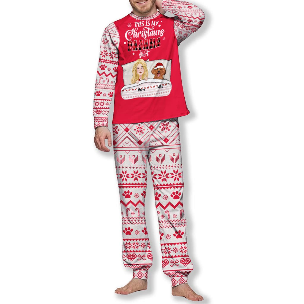 This Is My Christmas Pajama Shirt - Personalized Dog Pajamas Set