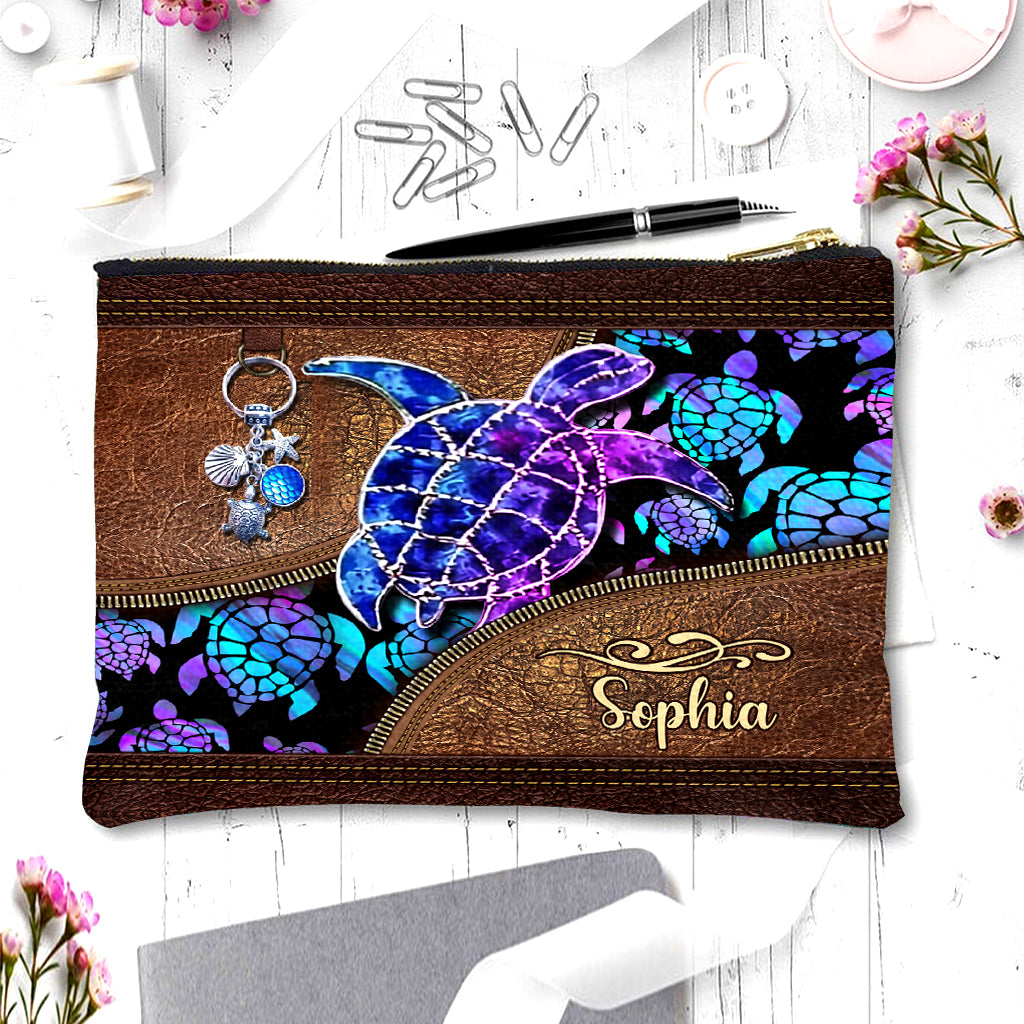 Salty Lil' Beach - Personalized Turtle Pouch
