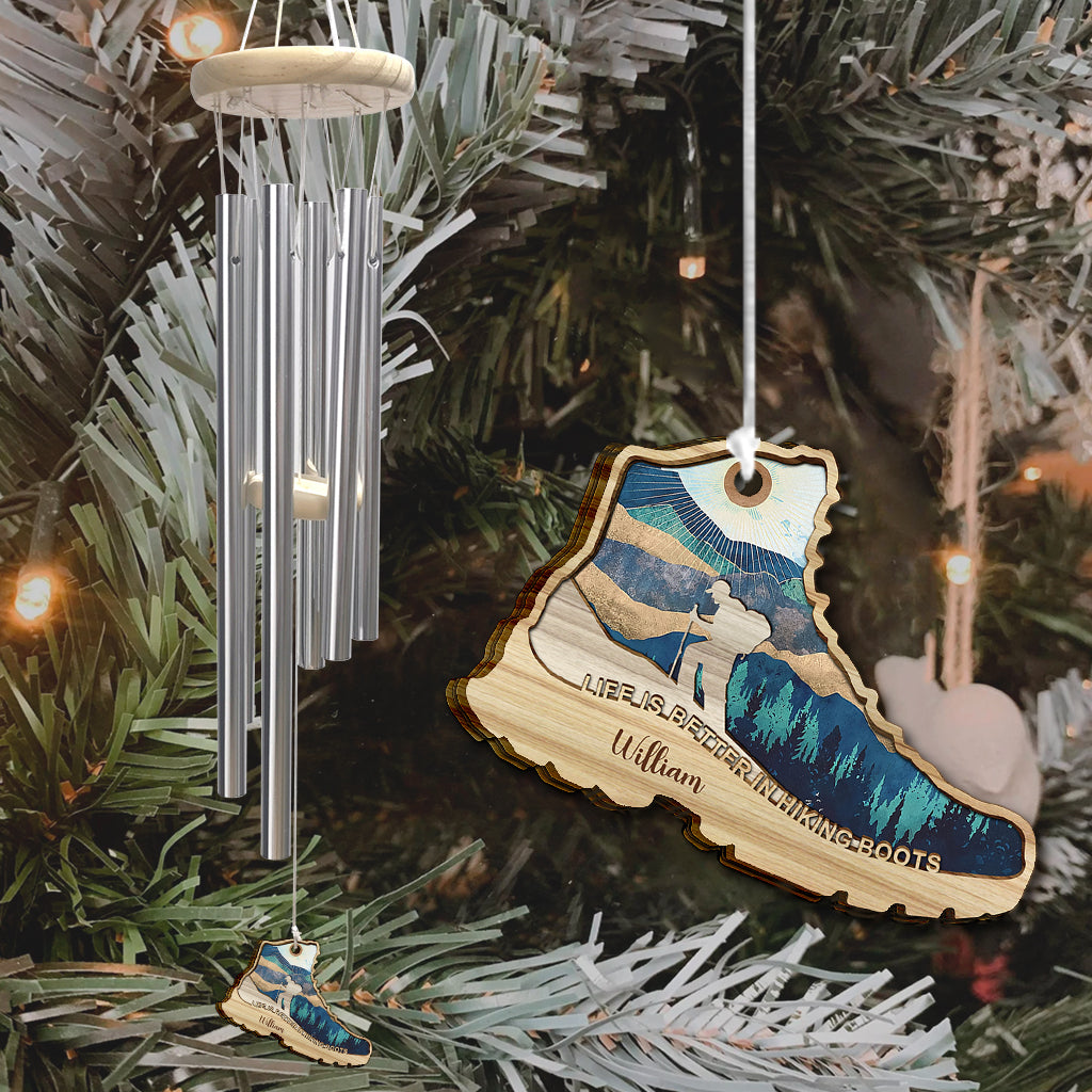 Life Is Better In Hiking Boots - Personalized Hiking Wind Chime