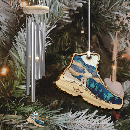 Life Is Better In Hiking Boots - Personalized Hiking Wind Chime