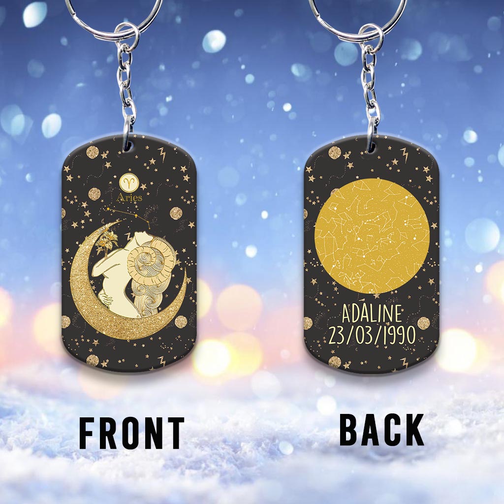 Zodiac Sign - Personalized Horoscope Keychain
