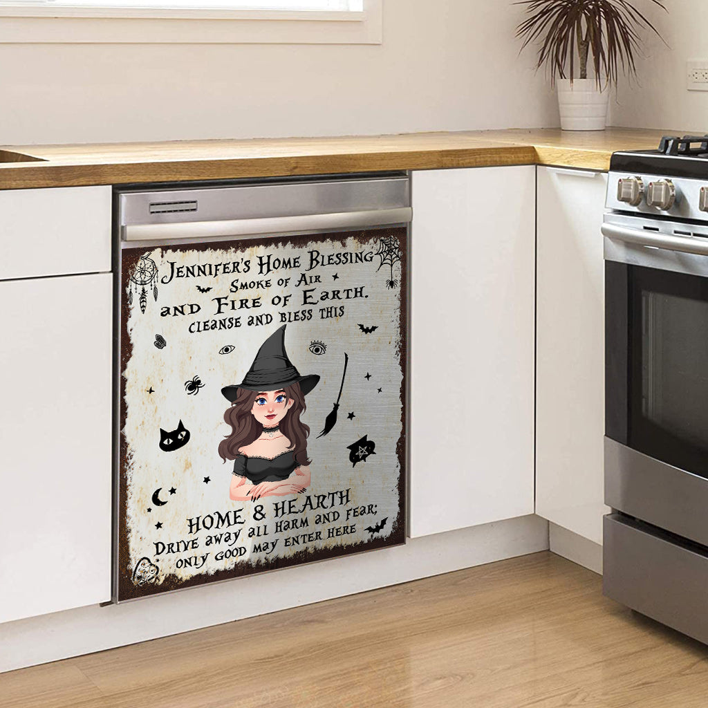 Home Blessing - Personalized Witch Dishwasher Cover