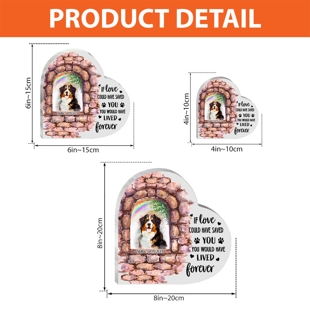 No Longer By My Side - Personalized Dog Custom Shaped Acrylic Plaque