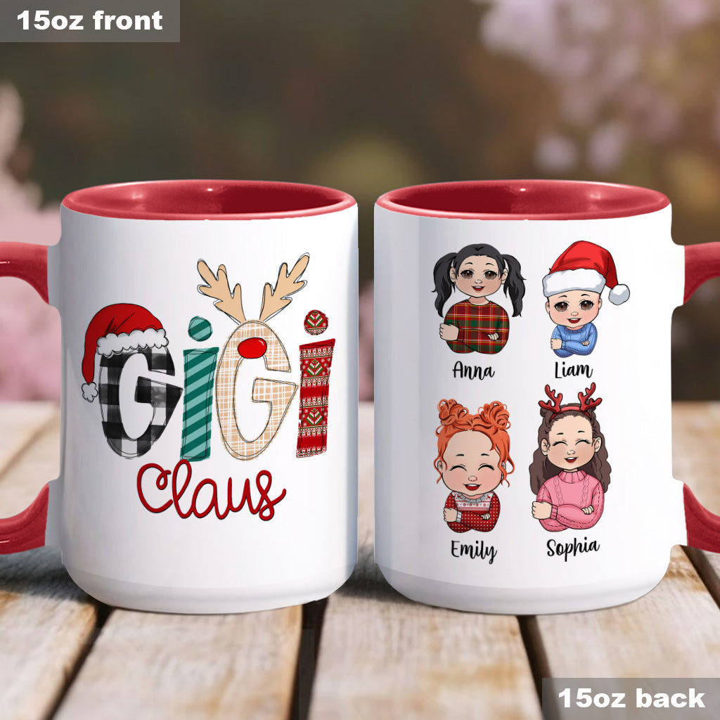 Gigi Claus - Personalized Grandma Accent Mug