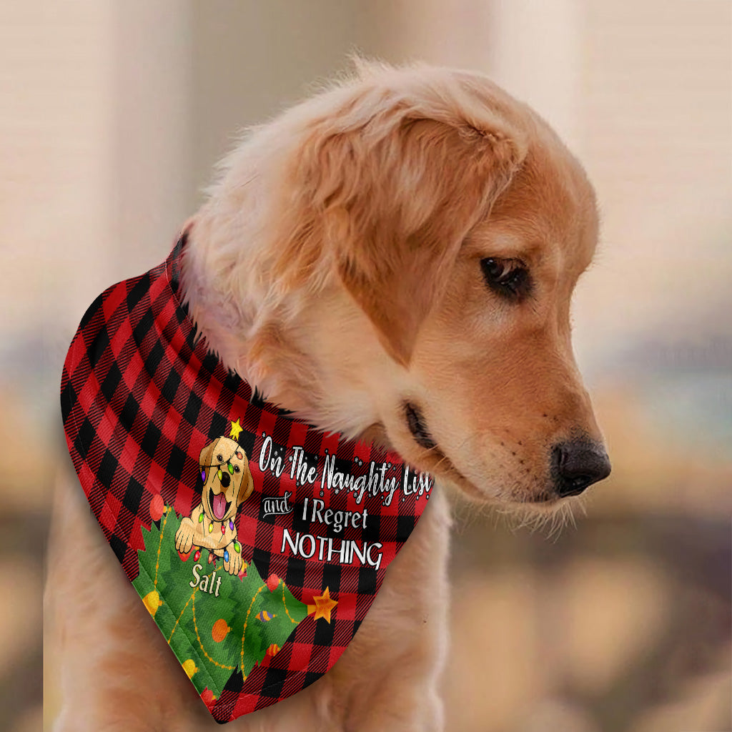 On The Naughty List - Personalized Dog Pet Bandana