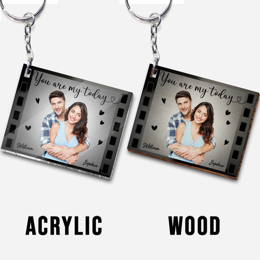 You Are My Today And All Of My Tomorrows - Personalized Couple Keychain