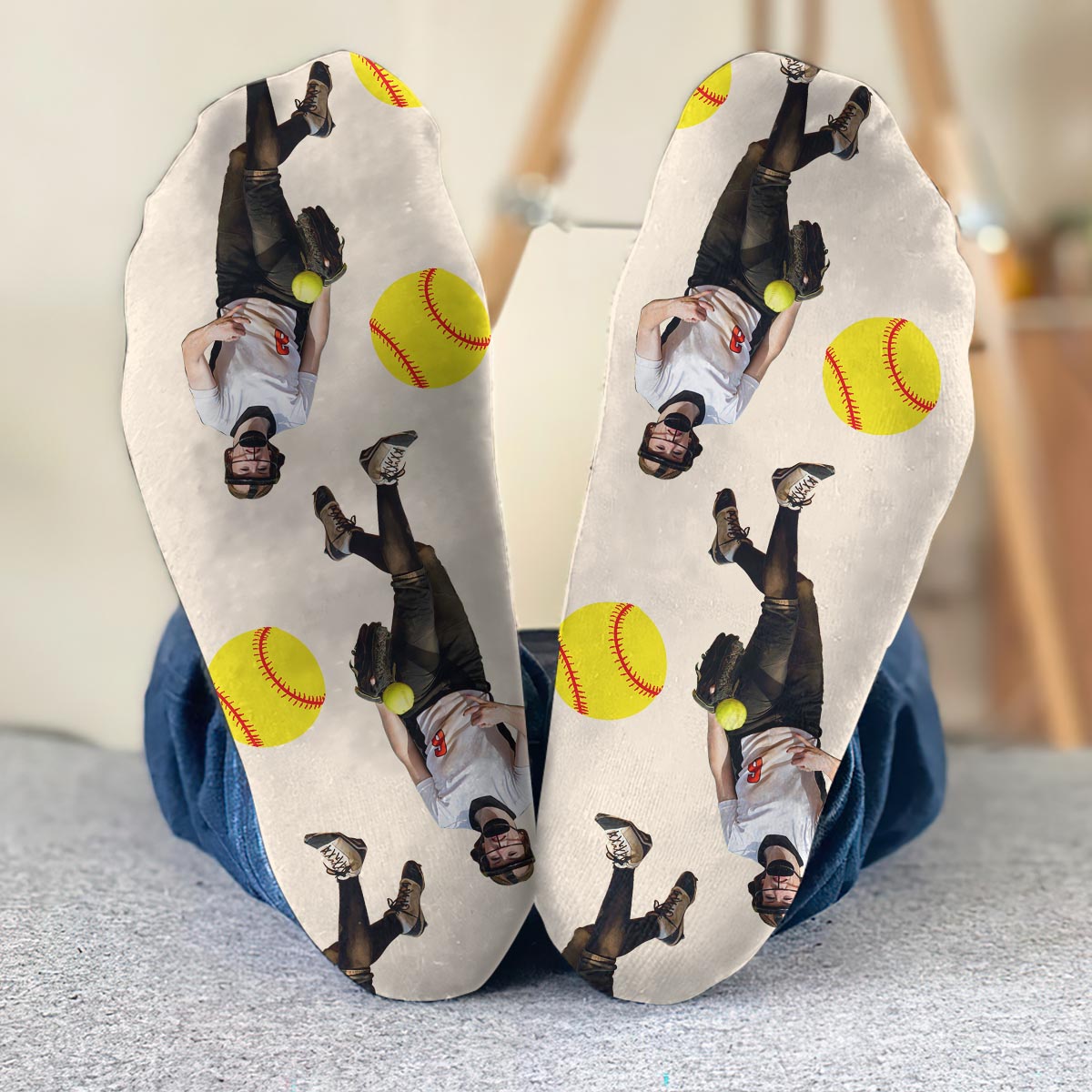 Their Coach Warned - Personalized Softball Socks