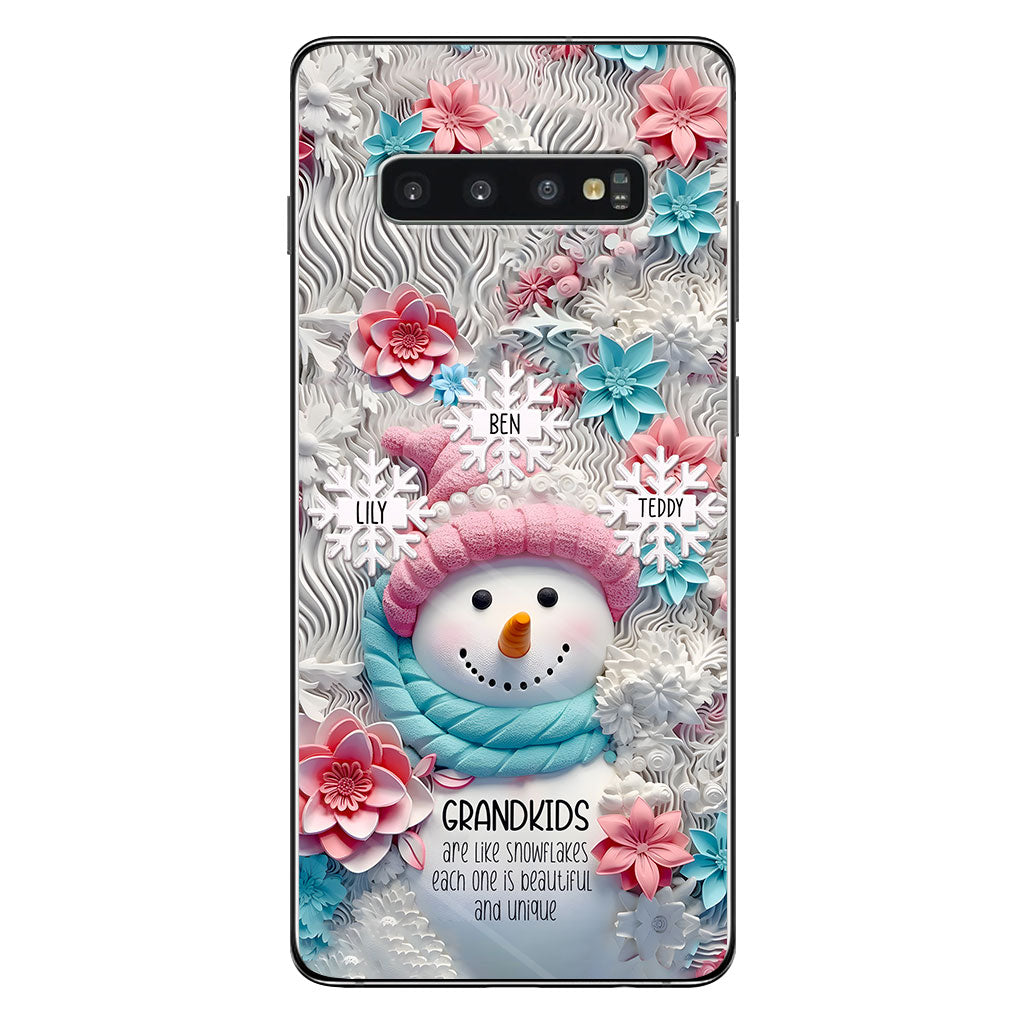Grandkids Are Like Snowflakes - Gift for grandma - Personalized Phone Case