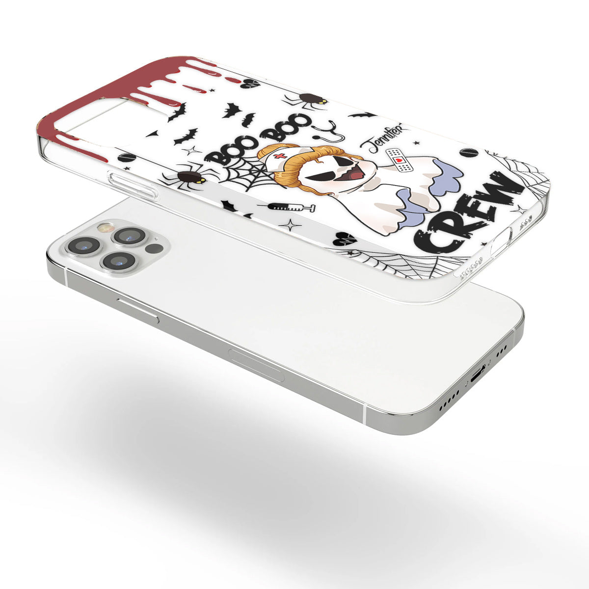 Boo Boo Crew - Personalized Nurse Clear Phone Case