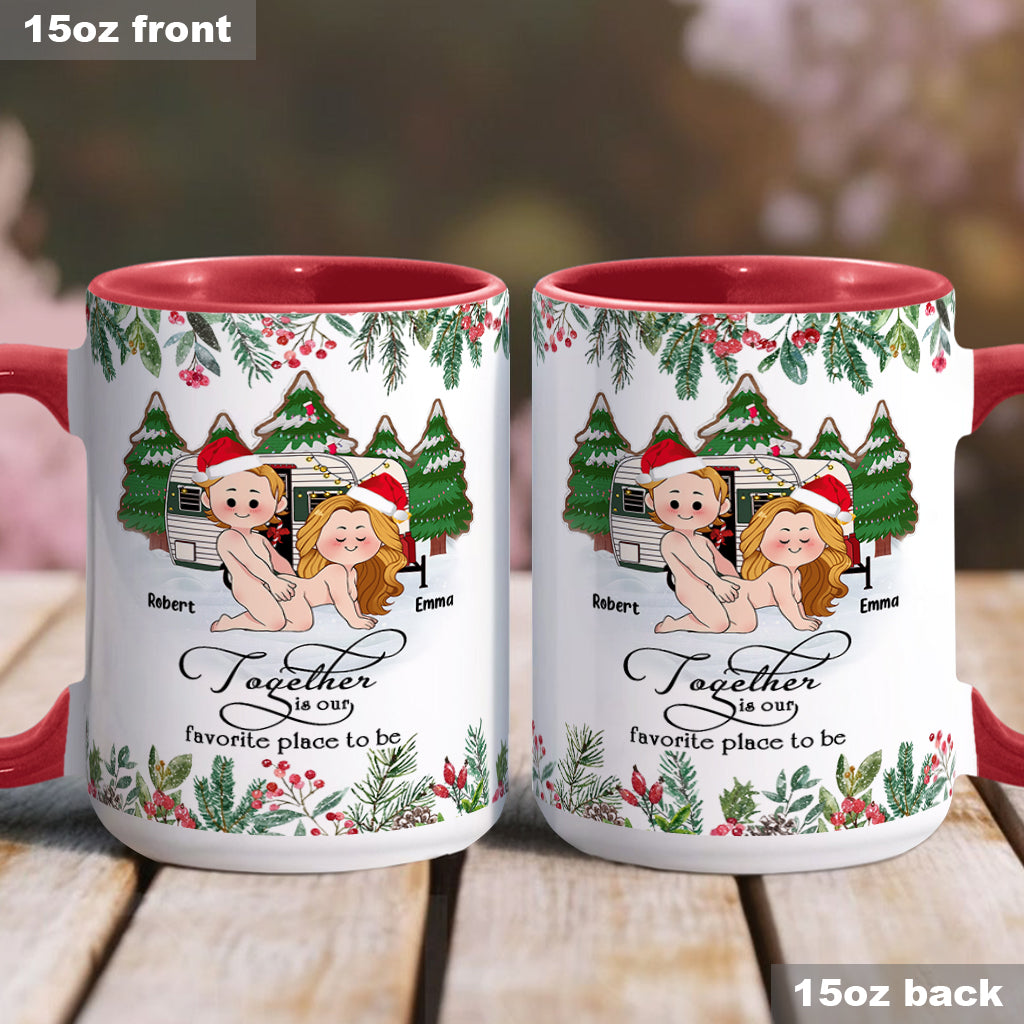 Together Is Our Favorite Place To Be - Personalized Camping Accent Mug