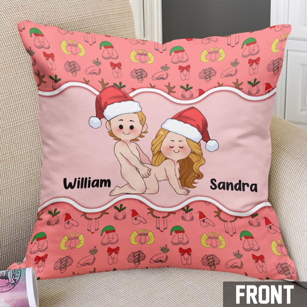 All I Want For Christmas - Personalized Couple Throw Pillow