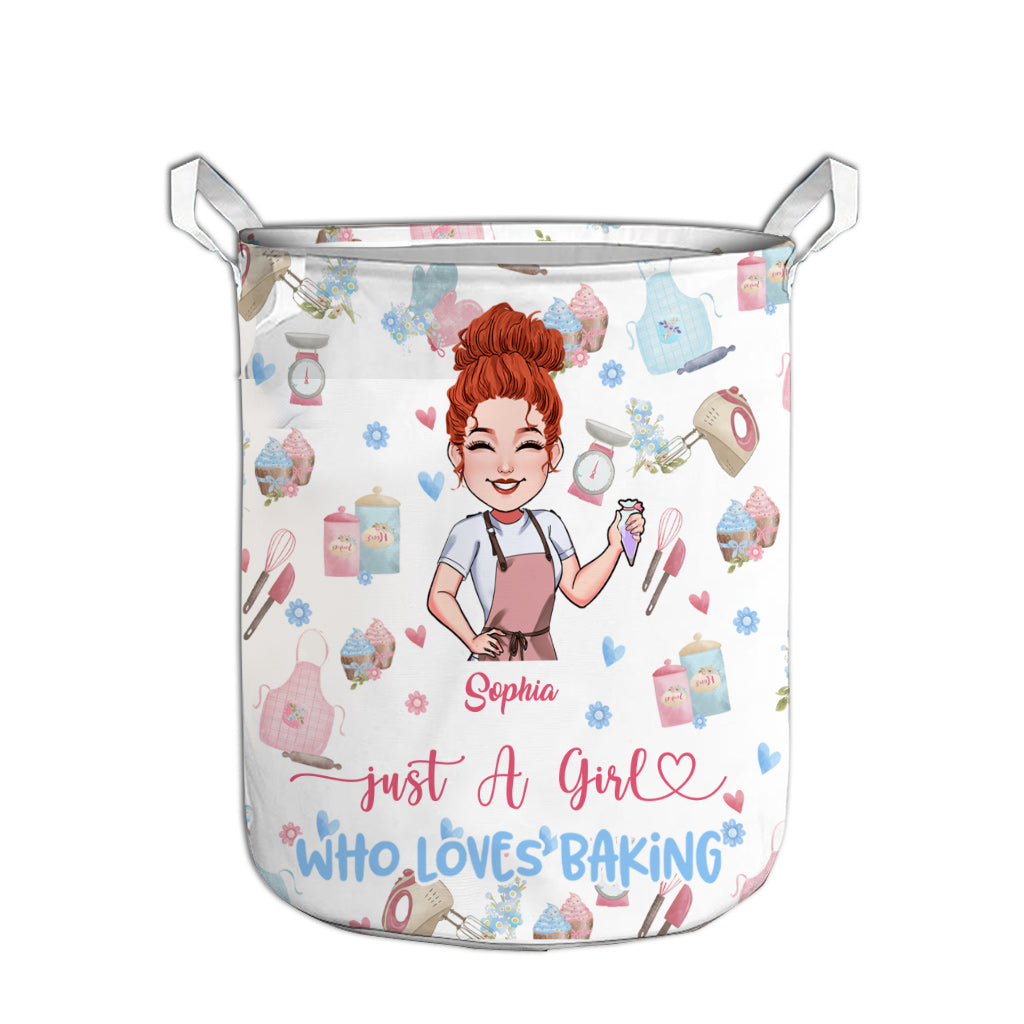 Just A Girl Who Loves Baking - Personalized Baking Storage Basket