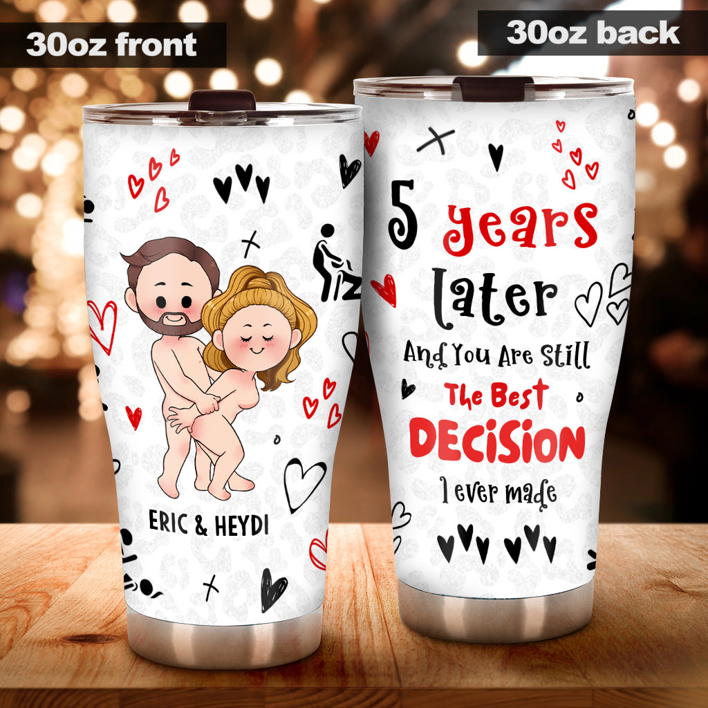 The Best Decision - Personalized Couple Tumbler