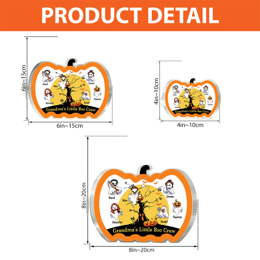 Grandma's Little Boo Crew - Personalized Grandma Custom Shaped Acrylic Plaque