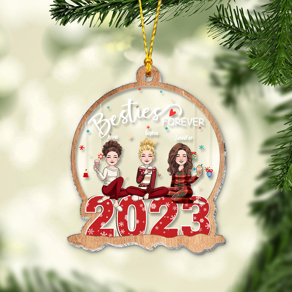Besties Forever - Personalized Bestie Transparent Ornament