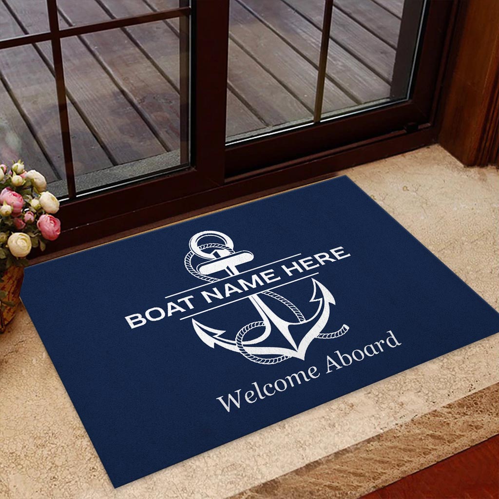 Welcome Aboard - Personalized Pontoon Doormat