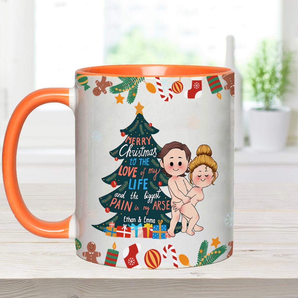 Merry Christmas To The Love Of My Life - Personalized Couple Accent Mug