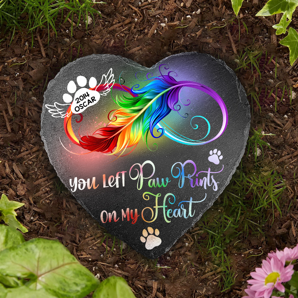 Forever In My Heart - Personalized Dog Heart Shaped Stone