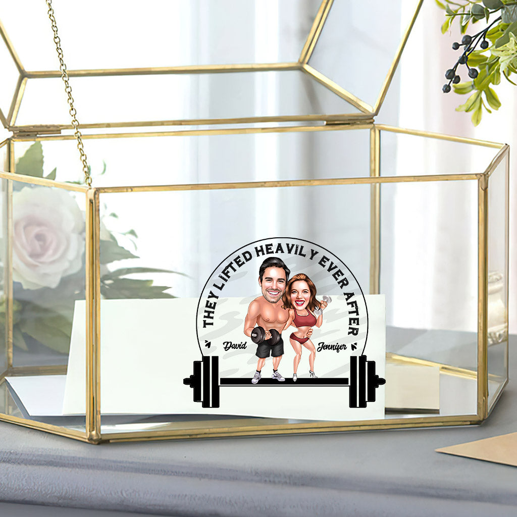 They Lifted Heavily Ever After - Personalized Fitness Decal Full