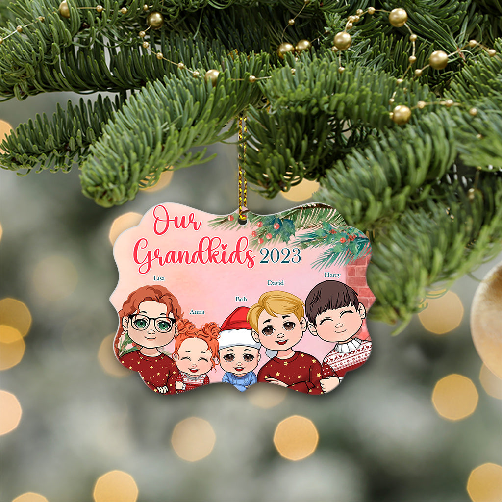 My Grandkids 2023 - Personalized Grandma Aluminium Ornament