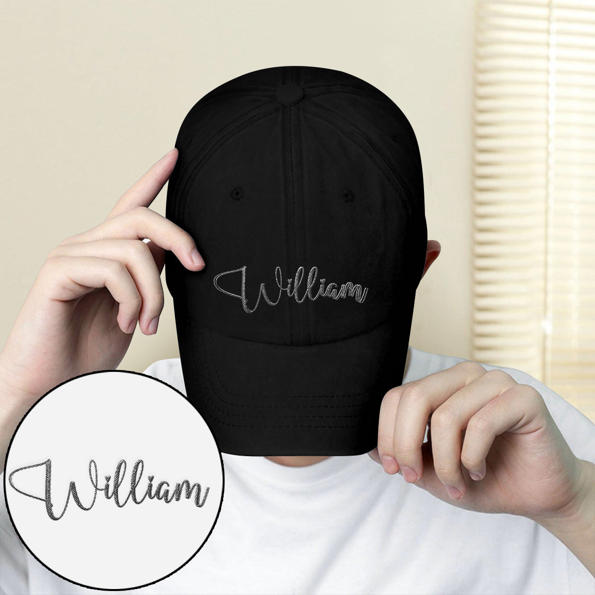 Custom Name - Personalized Couple Embroidered Classic Cap