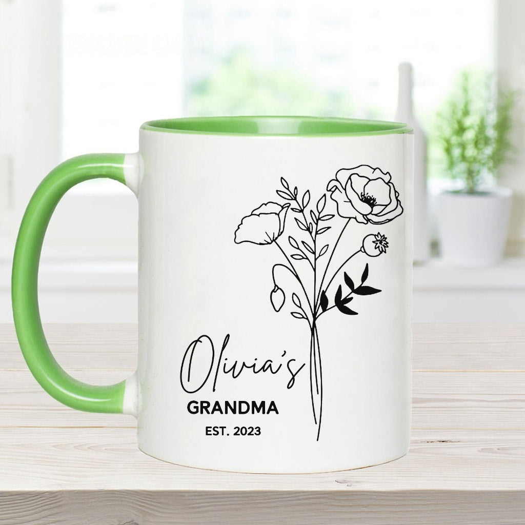Promoted To Grandma - Gift for grandma - Personalized Accent Mug