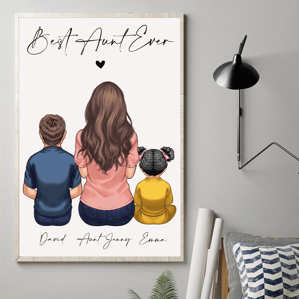 Best Aunt Ever - Personalized Aunt Canvas And Poster