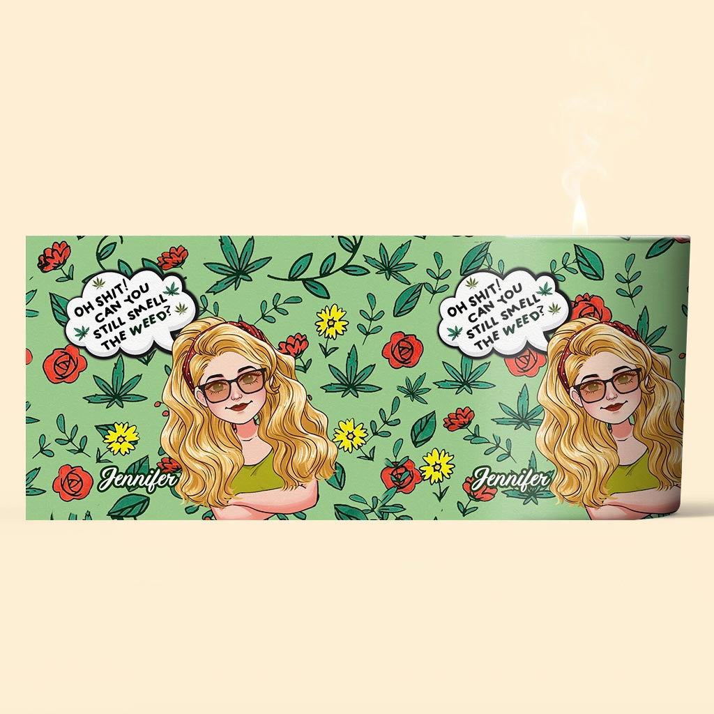 Could Be Make Up Could Be Weed - Personalized Weed Candle With Wooden Lid