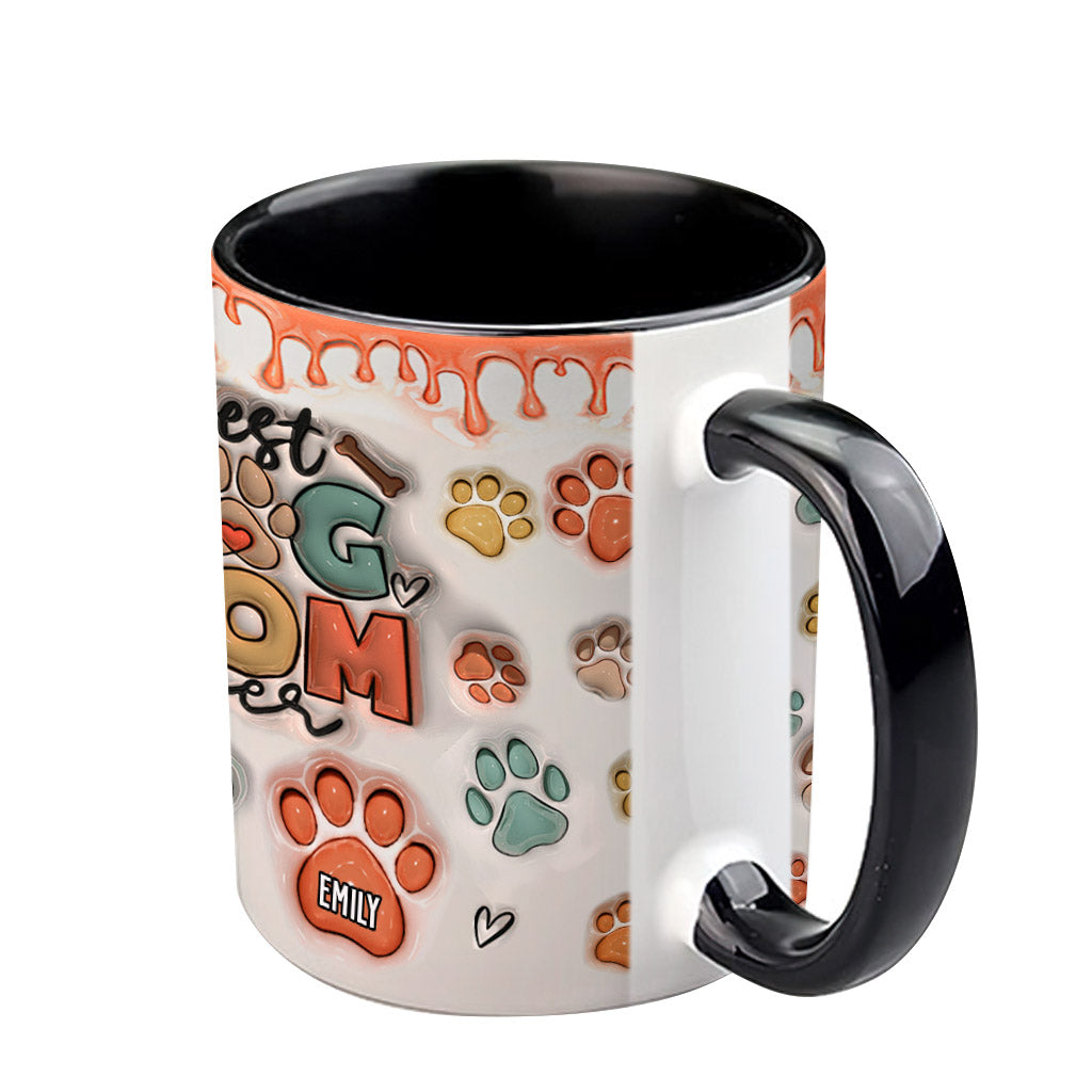 Best Dog Mom Ever - Personalized Dog Accent Mug