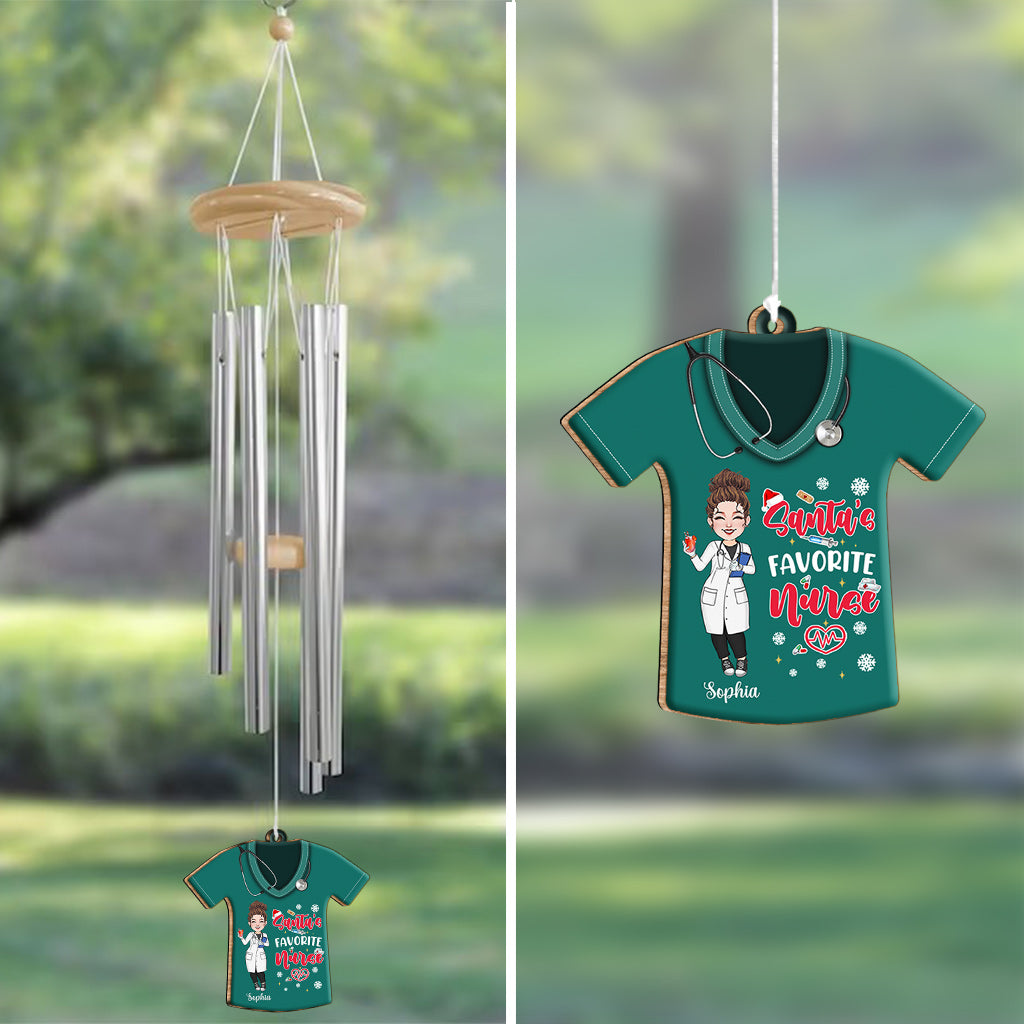 Santa's Favorite Nurse - Personalized Nurse Wind Chime