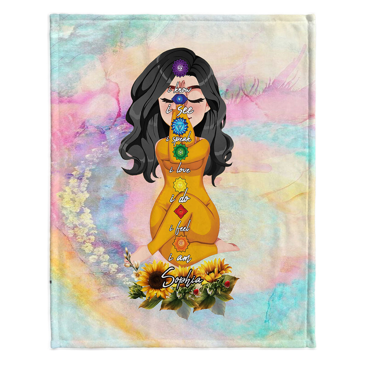 Let That Shit Go - Personalized Yoga Blanket