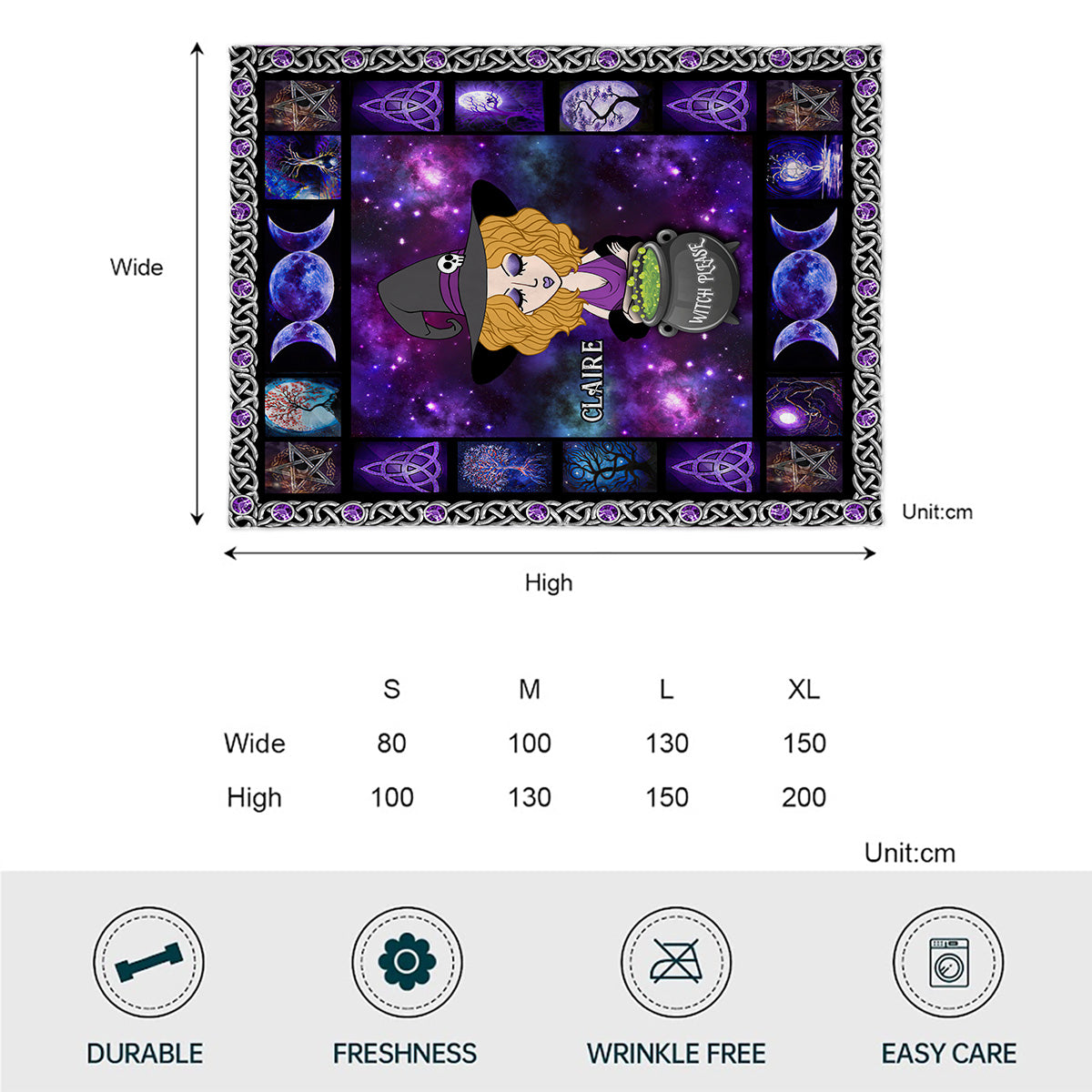 Witch Please - Personalized Witch Blanket