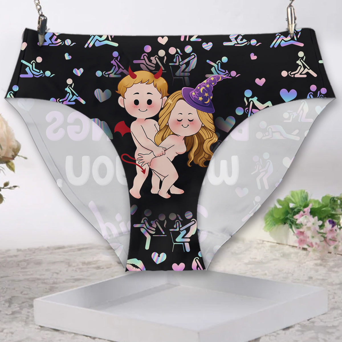 I Wanna Do Bad Things With You - Personalized Couple Women Briefs